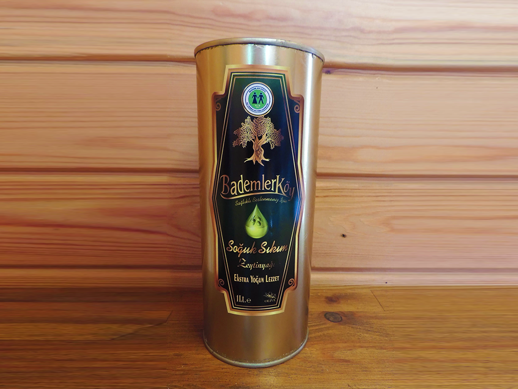 Bademler Soğuk Sıkım Zeytinyağı 1 Litre Teneke