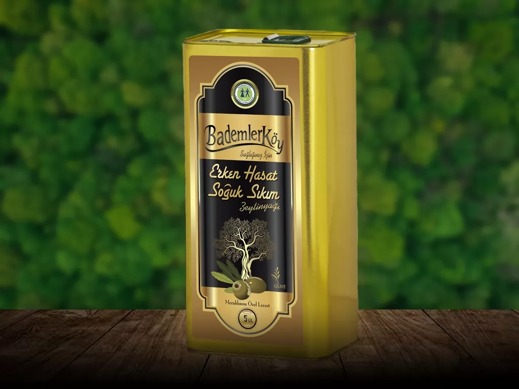 Bademler Erken Hasat Soğuk Sıkım Zeytinyağı 5 Litre